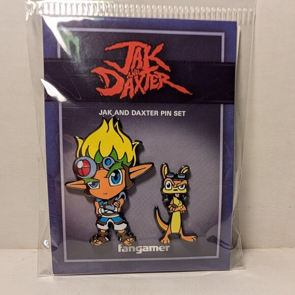 Sony Jewelry - Jak And Daxter Enamel Pins Set Of 2 Official Collectible Playstation Badges